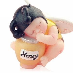 Sleeping Bee Baby Mold 3D Silicone Mold for Candy Fondant Cake Decoration DIY Baby Shower Birthday Cake