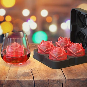 TTLIFE 1PC Bar Rose Flower Molds Silicone Ice Shape Silicone Fondant  Perfumes Home Decorative Candles Scented Epoxy Resin