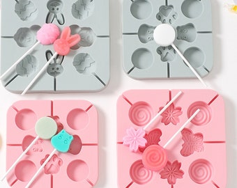 DIY lollipop Mold / Mould With 20 Sticks Candy Lollies Bonbon Molds Chocolate Cake POP Mold, 6 Style