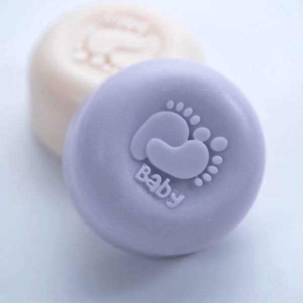 Lovely Footprints Soap Mold Silicone Lotion Bar Mould Handmade Soap Bar Making Tool Little Feet