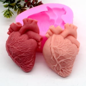 Silicone Mold Anatomical Heart Mold / Mould Resin Chocolate Fondant Cake Decoration Making Tool