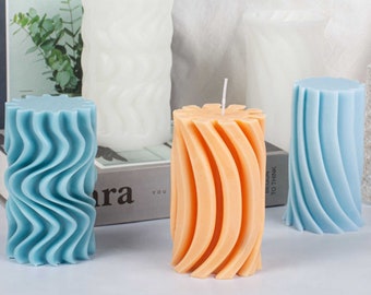 Silicone Thread Column Candle Mold for Handmade Candles Making Tool DIY 3  Styles 