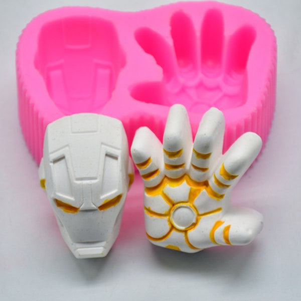 Iron Man Silicone Mold For Chocolate Fondant Mint Cupcake Cake Decoration DIY