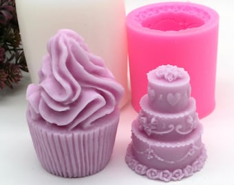 Ice Cream & Cake Silicone Mold: Candle, Soap, Resin Crafting Making