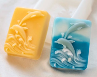 Square Dolphin Soap Mold Handmade Soap Moulds Lotion Bar Making DIY