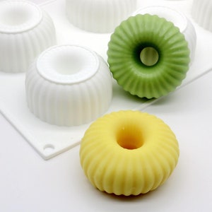 Spiral Doughnut Silicone Mold: 6-Cavity Mousse Soap Lotion Bar Making