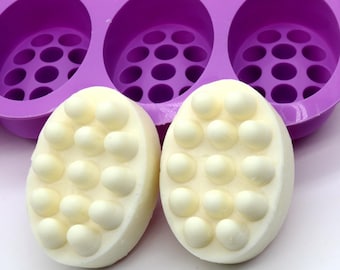 Molde de silicone para sabonete de massagem, molde para barras de loção, ferramenta para fabricação de sabonetes