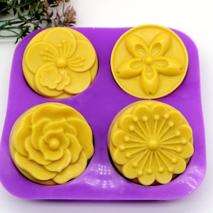 Molde de sabonete em forma de flor: molde de silicone para barra de loção, ferramenta para sabonete faça você mesmo