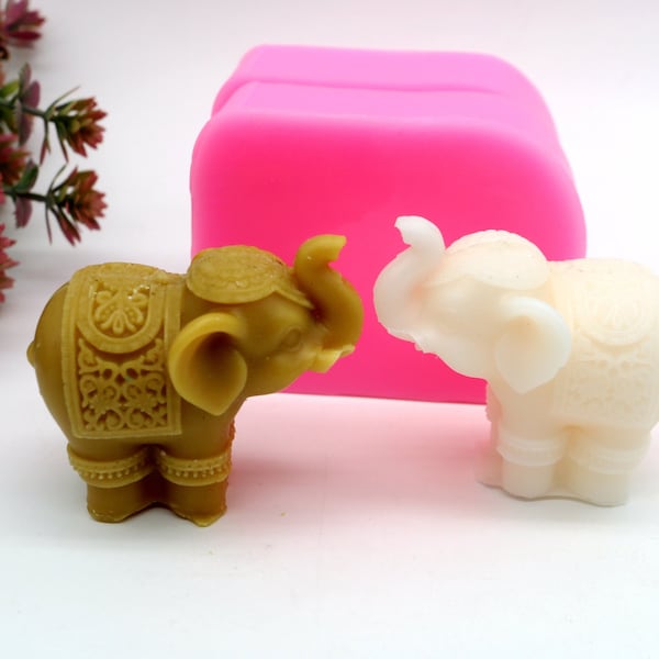 Moule en silicone 3D éléphant pour fondant mousse au chocolat décoration de gâteau bougie plâtre bricolage