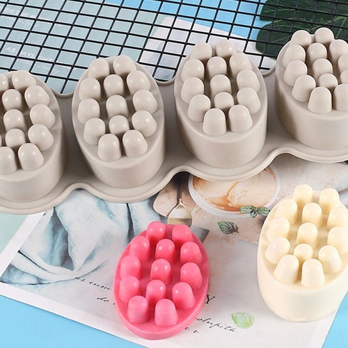 Silicone Massage Soap Mold Lotion Bars Molding DIY Etsy