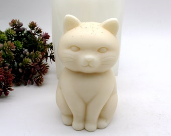 Big Fat Cat Mold Large Sitting Cat Mold Silicone Mold Handmade Plaster Resin Candle Decoration Tool
