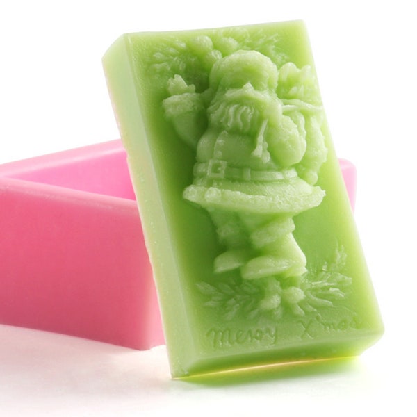 Moule à savon Père Noël en silicone pour barre de lotion, outil de fabrication de barres de savon fait main