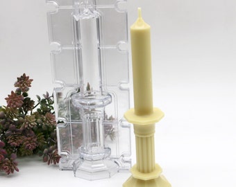 Clear Taper Candle Mold: DIY Wedding Church Candle Making