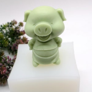 3D Silicone Pig Mold: Cake, Chocolate, Candy, Candle, Soap, Resin Ornament Tool
