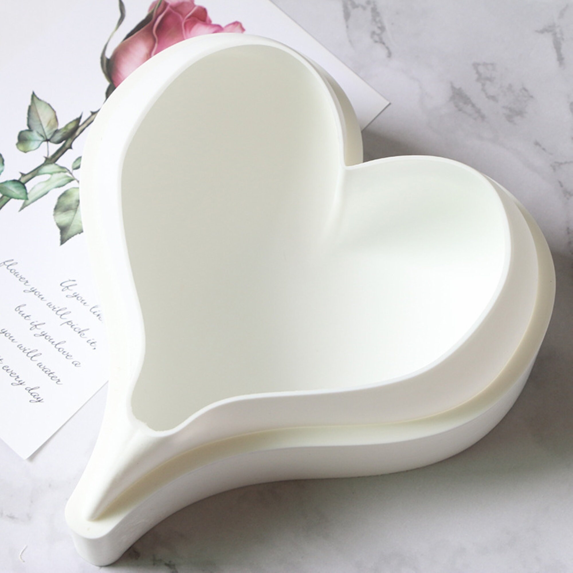 3D Heart Silicone Mold for Mousse Cake Pudding Baking Mould Etsy