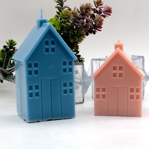 Molde de casa 3D para fazer velas perfumadas, enfeites DIY, ferramenta de fabricação de Natal em 2 estilos