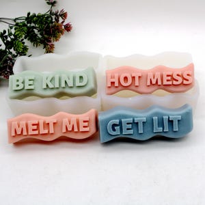 Silicone Slogan Soap Mold: DIY Lotion Bar,  Soap Making Tool