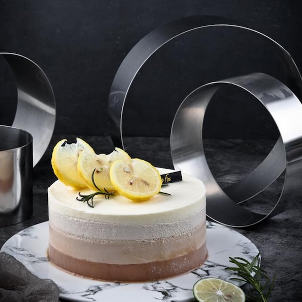 Cercle pour gâteau tiramisu, anneau pour gâteau mousse, surélévation ronde de 4/5/6/8 pouces en acier inoxydable, emporte-pièce, moule à gâteau