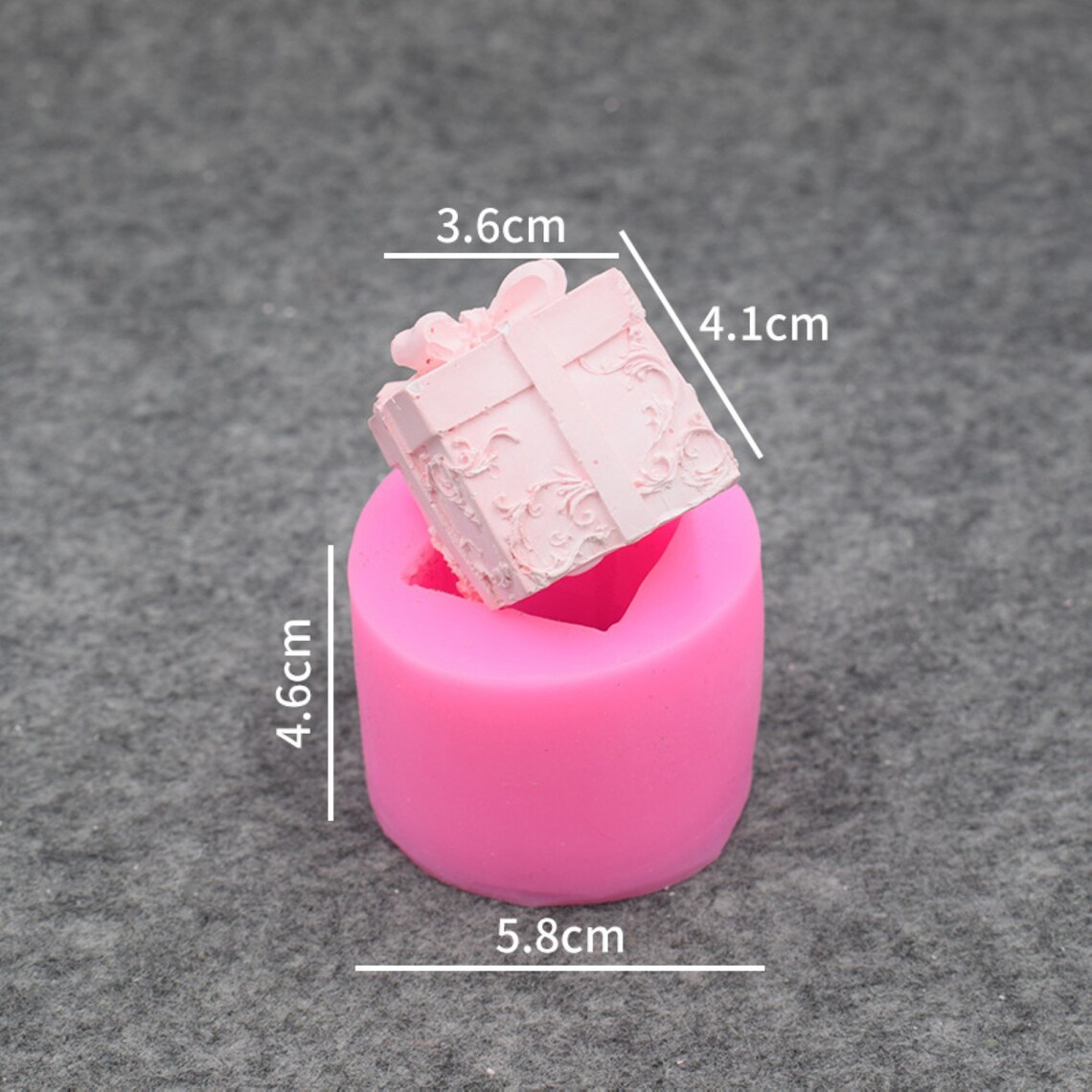 3D Gift Box Mold for Candle Making Fondant Cake Decoration Etsy