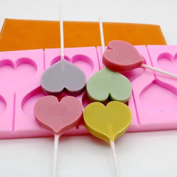 Mostsom Heart-Shaped Silicone Mold For Lollipops, Chocolate, Candy & Cake Decorating – 2-Pack Bakeware Tool - View #2