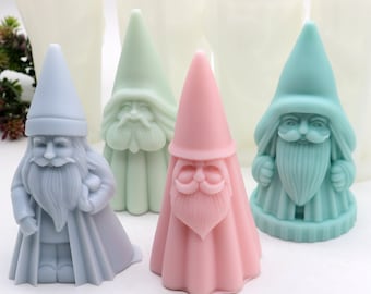 Silicone Santa Mold For Candles Soap Plaster Resin Christmas Decoration Making Tool 4 Styles