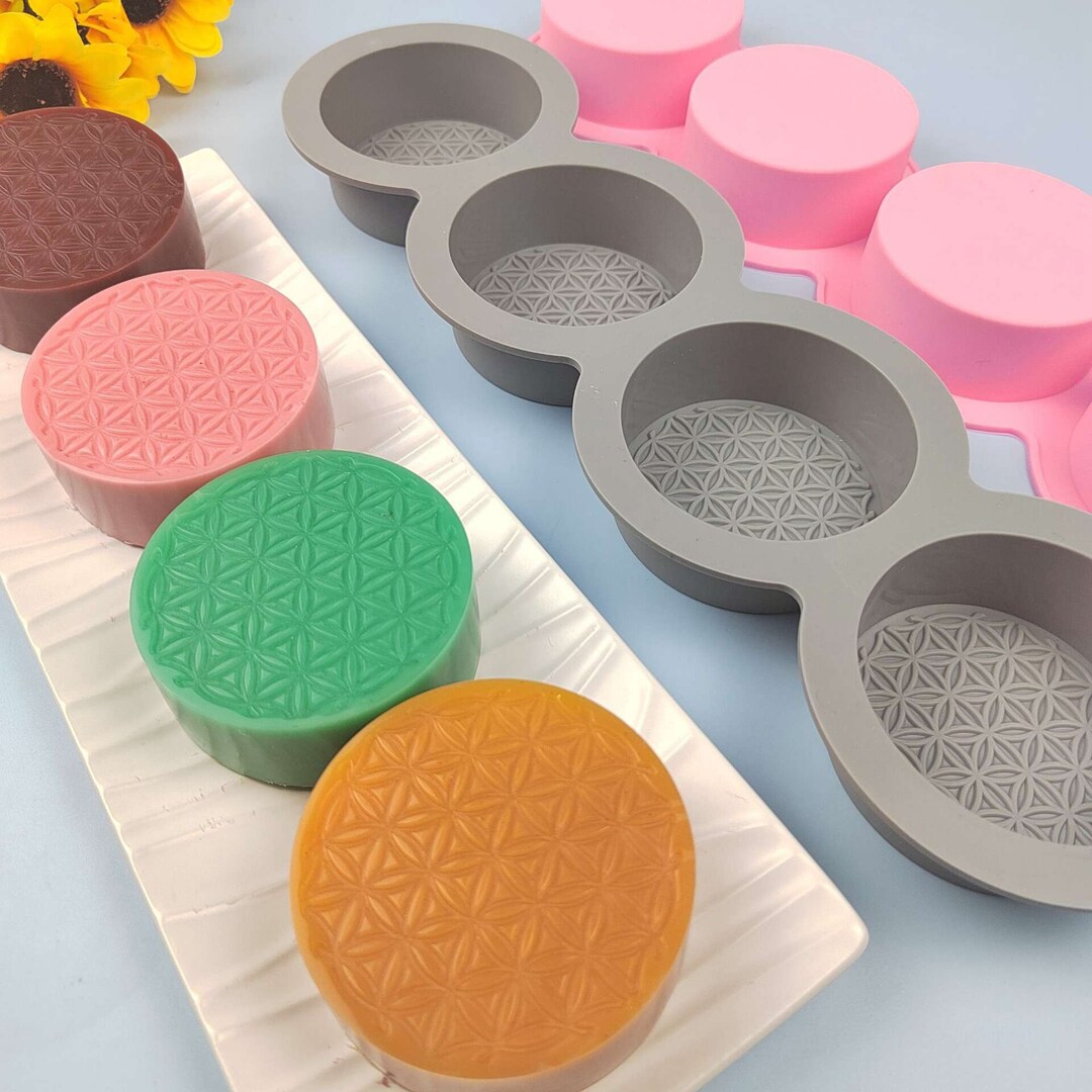 Round Silicone Soap Mold Handmade Soap Lotion Bar Making Tool Etsy