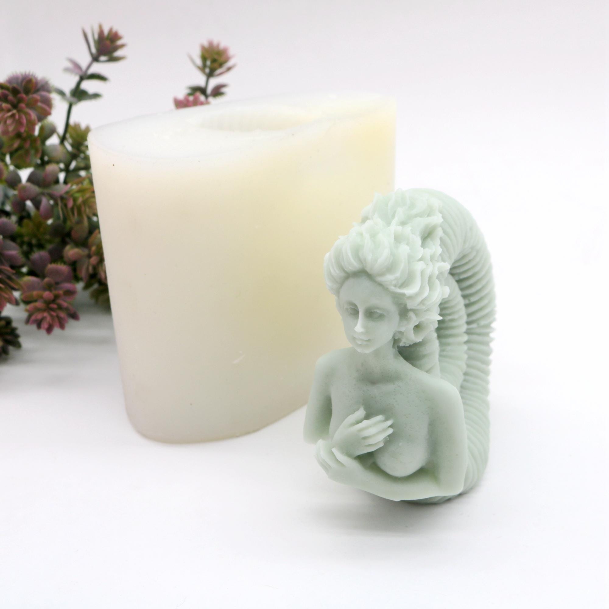 Sloane Moule Petite Fille - Poupée Pour Petites Filles Pour La Fabrication Bougies,Princesse Mignonne Avec Bougie Parfumée à La Main Robe, Faisant Des