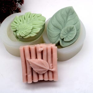 Silicone Leaves Soap Molds Soap Lotion Bar Making Tool DIY 3 Styles