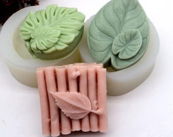 Silicone Leaves Soap Molds Soap Lotion Bar Making Tool DIY 3 Styles