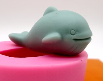 3D Whale Silicone Mold For Handmade Soap Candles Chocolate Ice Cube Mousse DIY Ornament