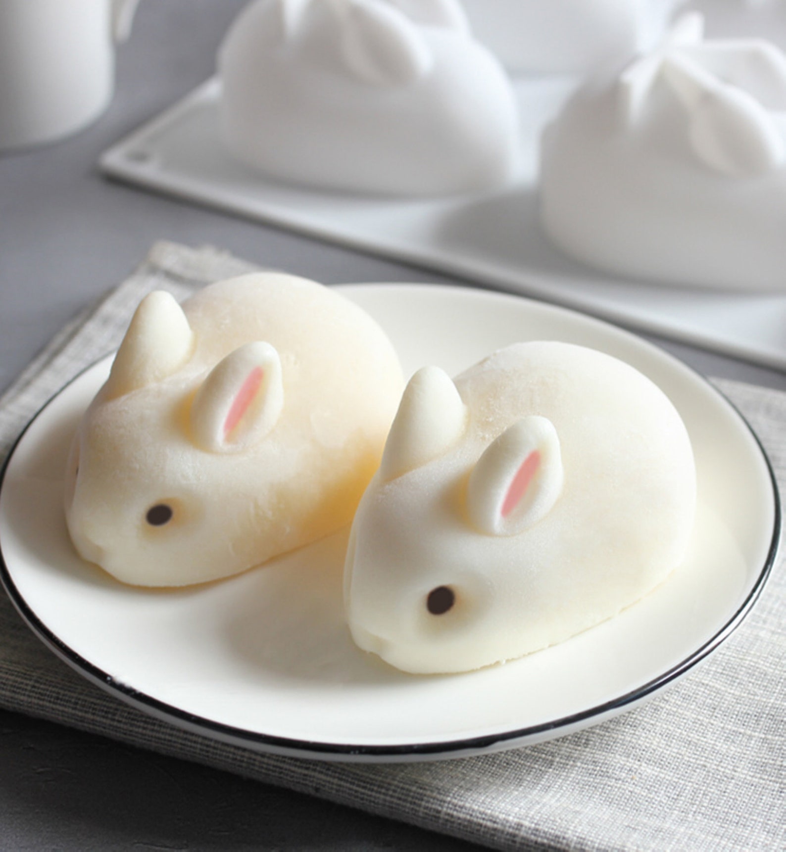 Rabbit Mousse Cake Mold Silicone Bunny Ice Cream Mould Jelly Etsy Canada