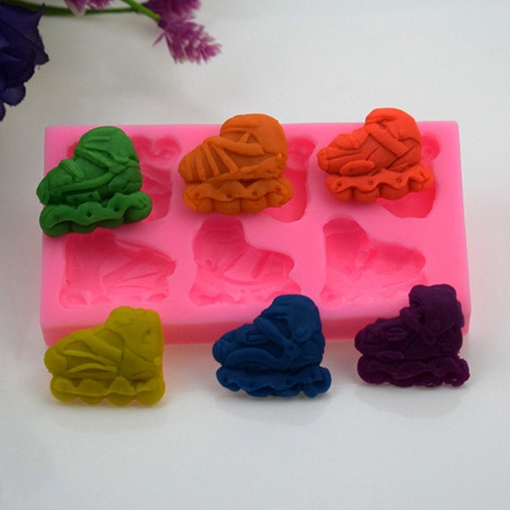 Fondant Silicone Mold Set Roller Skates Chocolate Mould Etsy