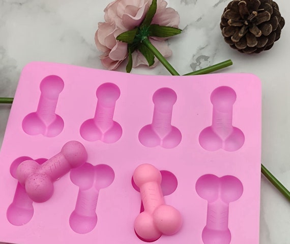 Silicone mold Penis with flowers 3d for soap, candles, gypsu