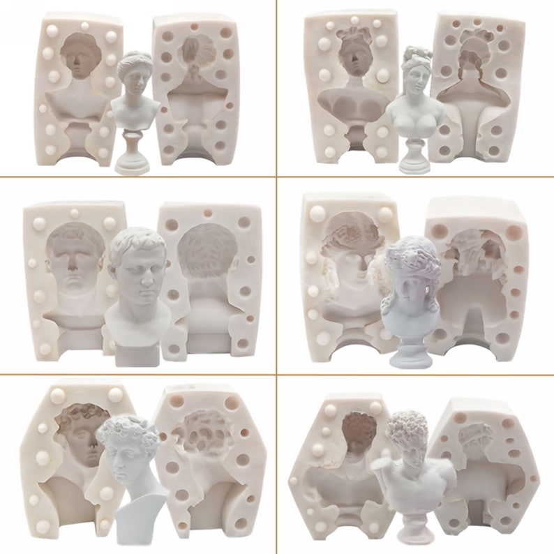 3D Plaster Statues Mould Vintage Candle Molds Cake Decoration Etsy