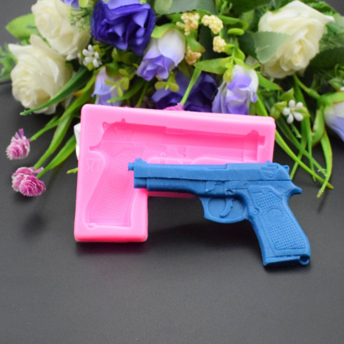 Gun Mold Cavity Depth 8.95.90.7cm Pistol Silicone Mould Etsy Norway