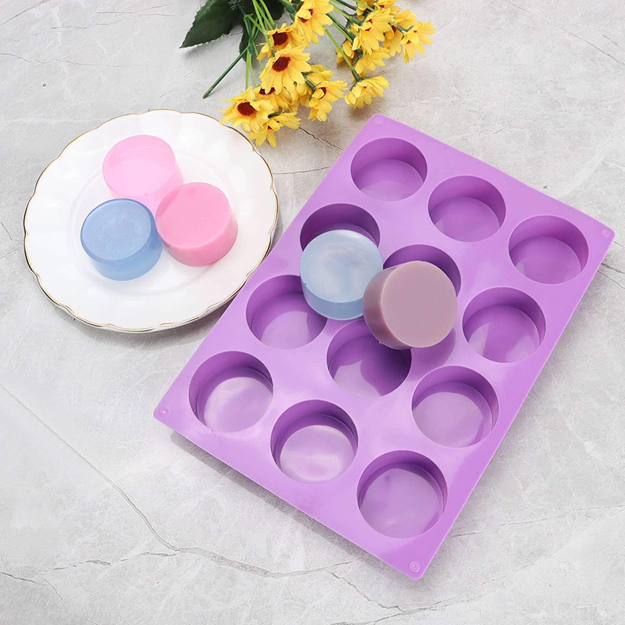 Customized 49 Cavities Silicone Soap Molds with Brand Logo Custom Silicone  Tray Molds for Round Soap Making