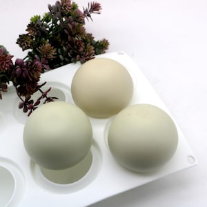 Silicone Sphere Mold 8 Cavities Mousse Cake Pudding Jelly Soap Lotion Bar Ice Ball