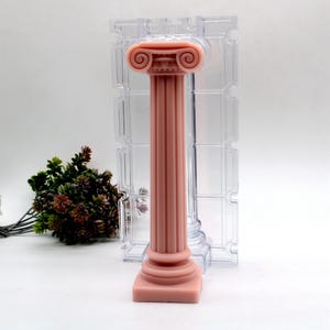 3D Roman Pillar Candle Mold: Plaster Candle Mould, DIY Wax Craft Tool