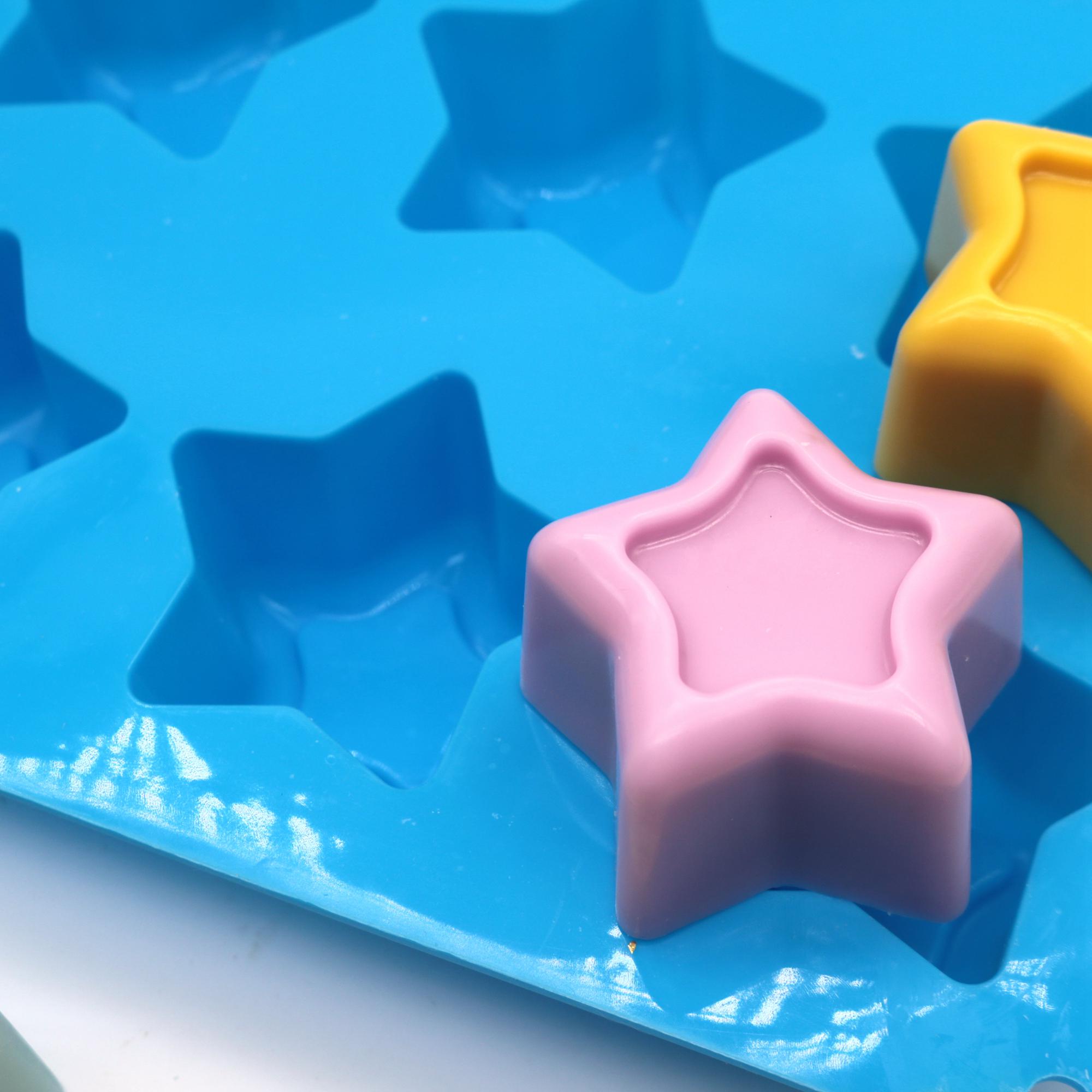 Set siliconen stervorm: chocolade, zeep en lotion maken - 8 stuks - België
