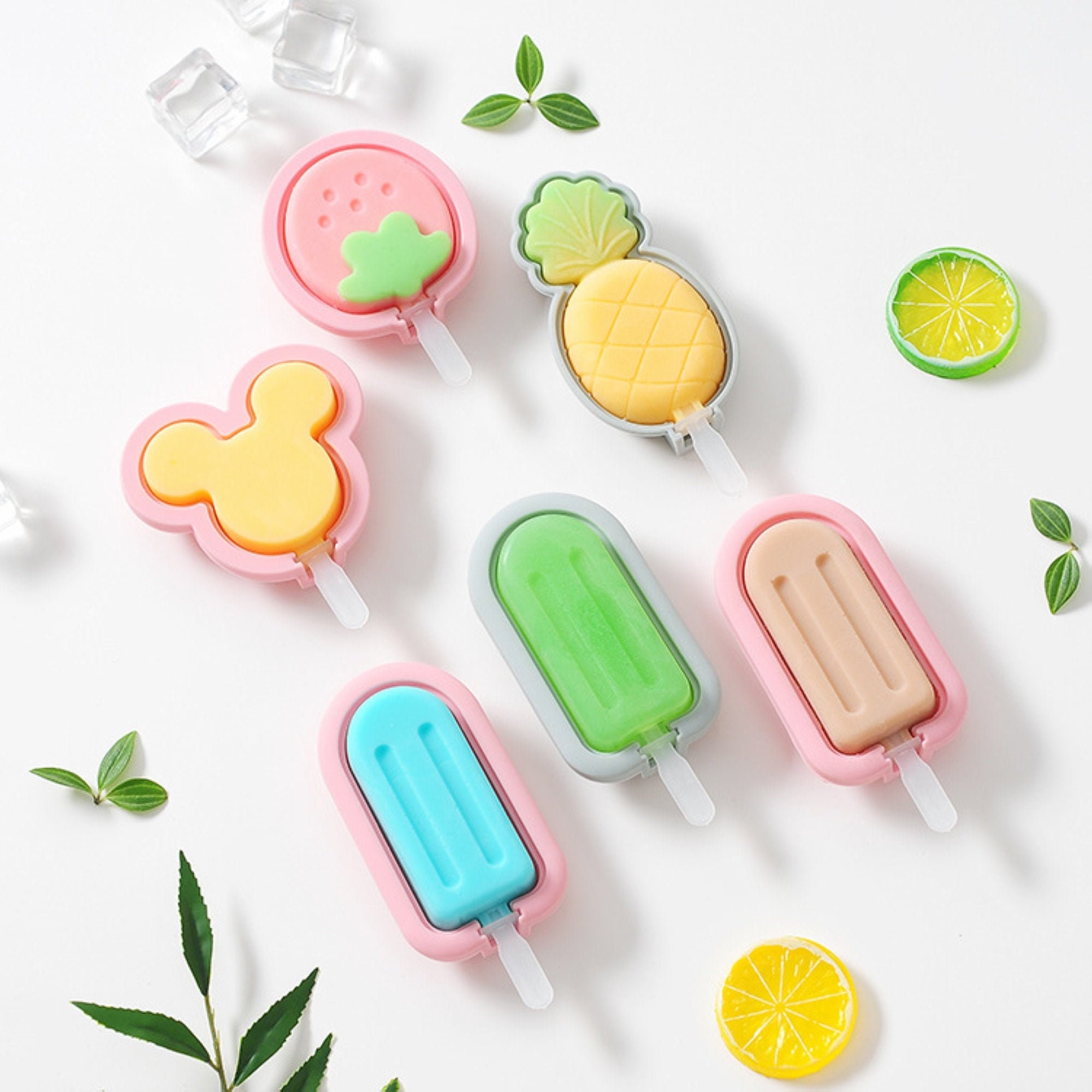 Cute Popsicle Mold Silicone Cakesicle Tray With Lids 20 Sticks Ice Cream  Cake POP Mold Bunny, Pineapple , Bear's Paw 4 Style 