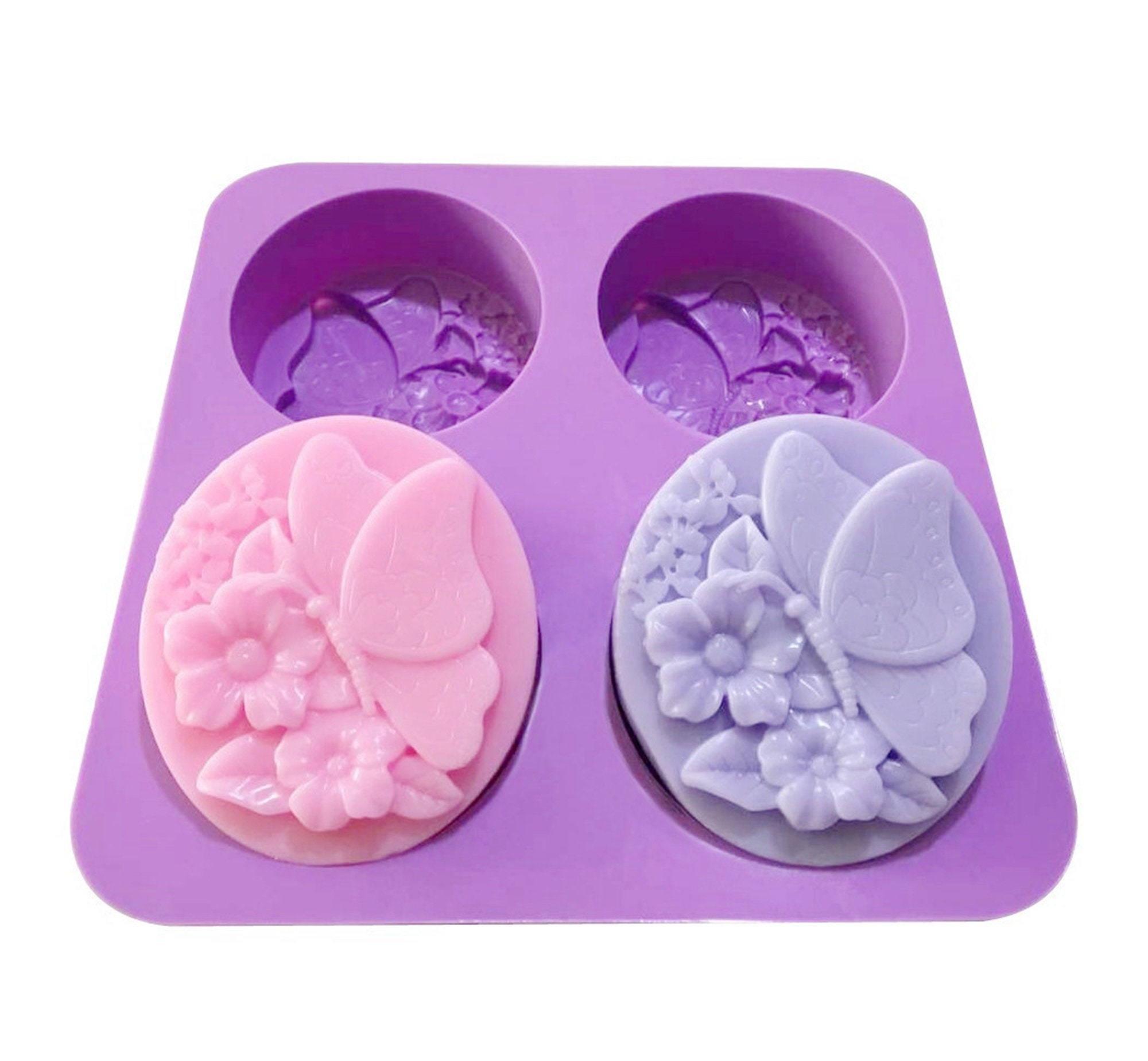 Lovely Silicone Soap Bar Mold of 4 Cavities for Handmade Soap Etsy