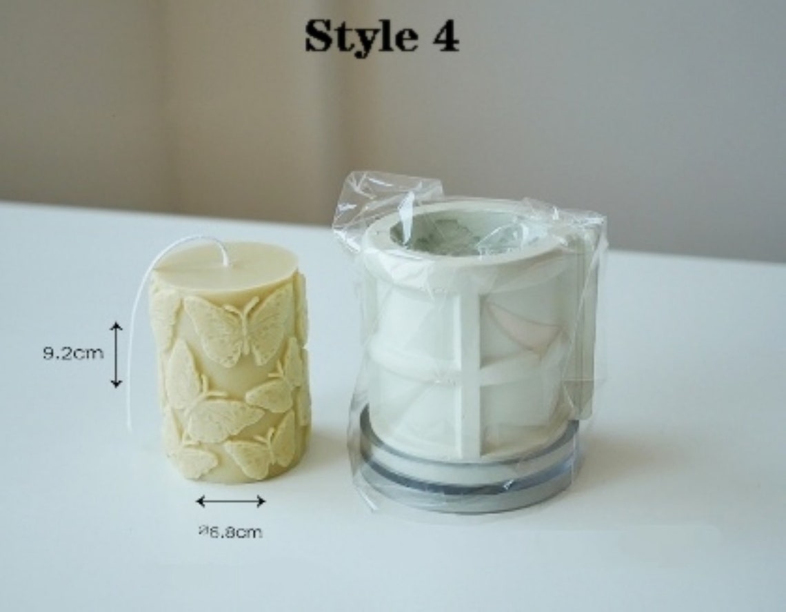 Pretty Candles Molds With Pattern For Hand made Candle Scented Etsy