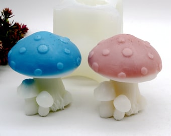 Silicone Mushroom Mould Mold For Scented Artsitic Candles Resin Ornaments Making Tool