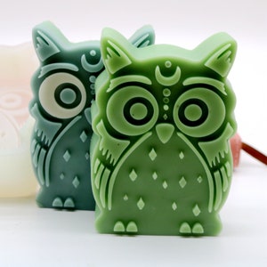 Large Silicone Owl Mold For Candles Soap Body Bar Making Tool