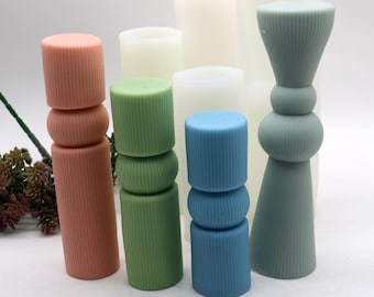 Molde de silicona para velas grandes, herramienta para hacer velas perfumadas, 4 estilos