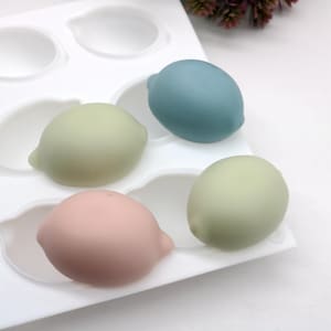 Molde de silicona con forma de limón de 15 cavidades para hacer mousse, loción, jabón, etc.