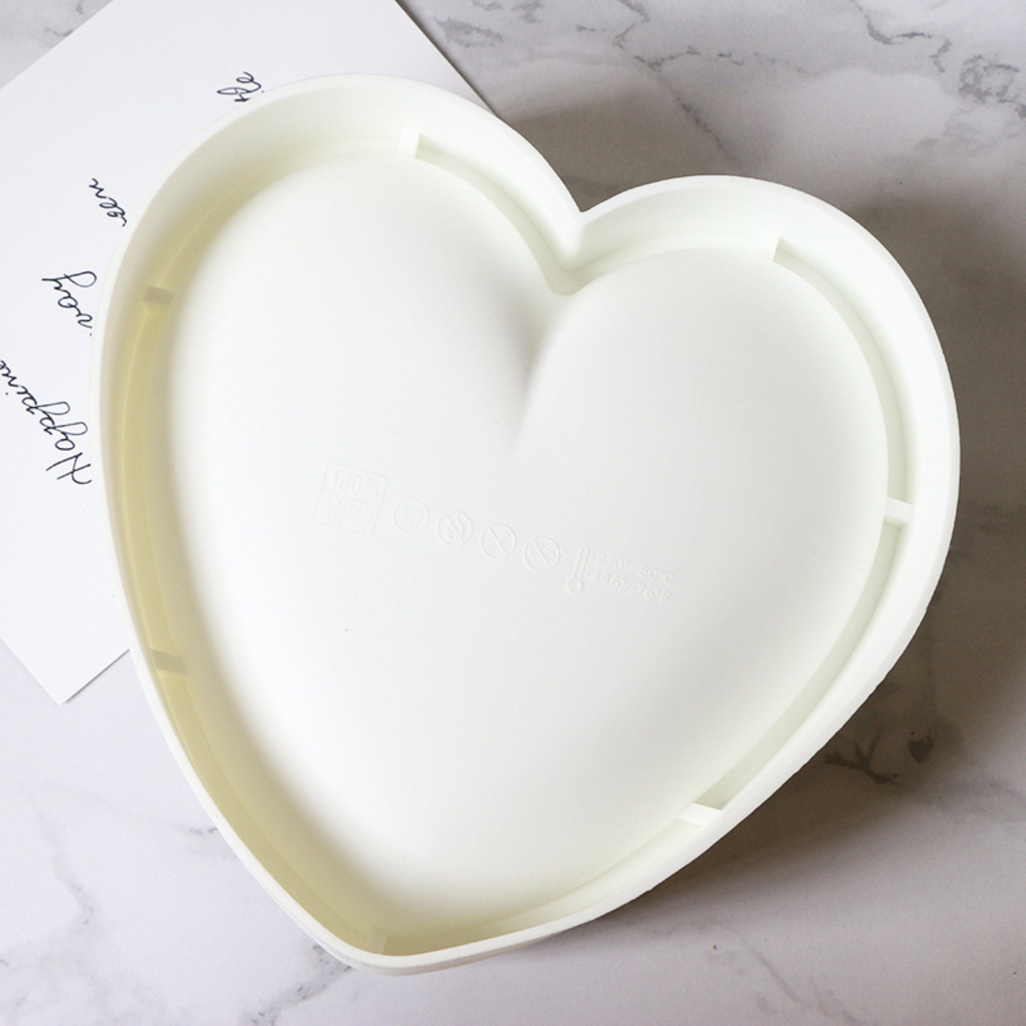 Hyxodjy 2 Pezzi Stampo in Silicone a Forma di Cuore,Forma di Cuore Stampi  per Resina Amore Muffa del Sapone del Cuore 3D Stampi in Silicone di Cuore