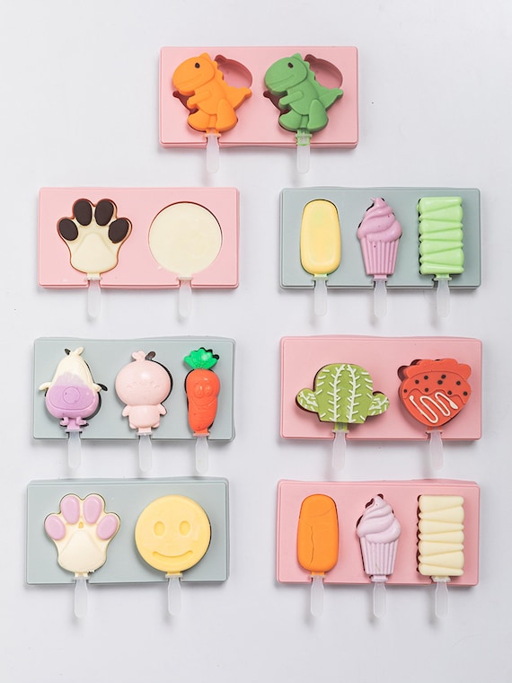 Popsicle Molds With Lid 20 Sticks Cakesicle Tray for Kids Baby Cute Animals  Cake POP Mold Ice Tray 5 Styles -  Israel