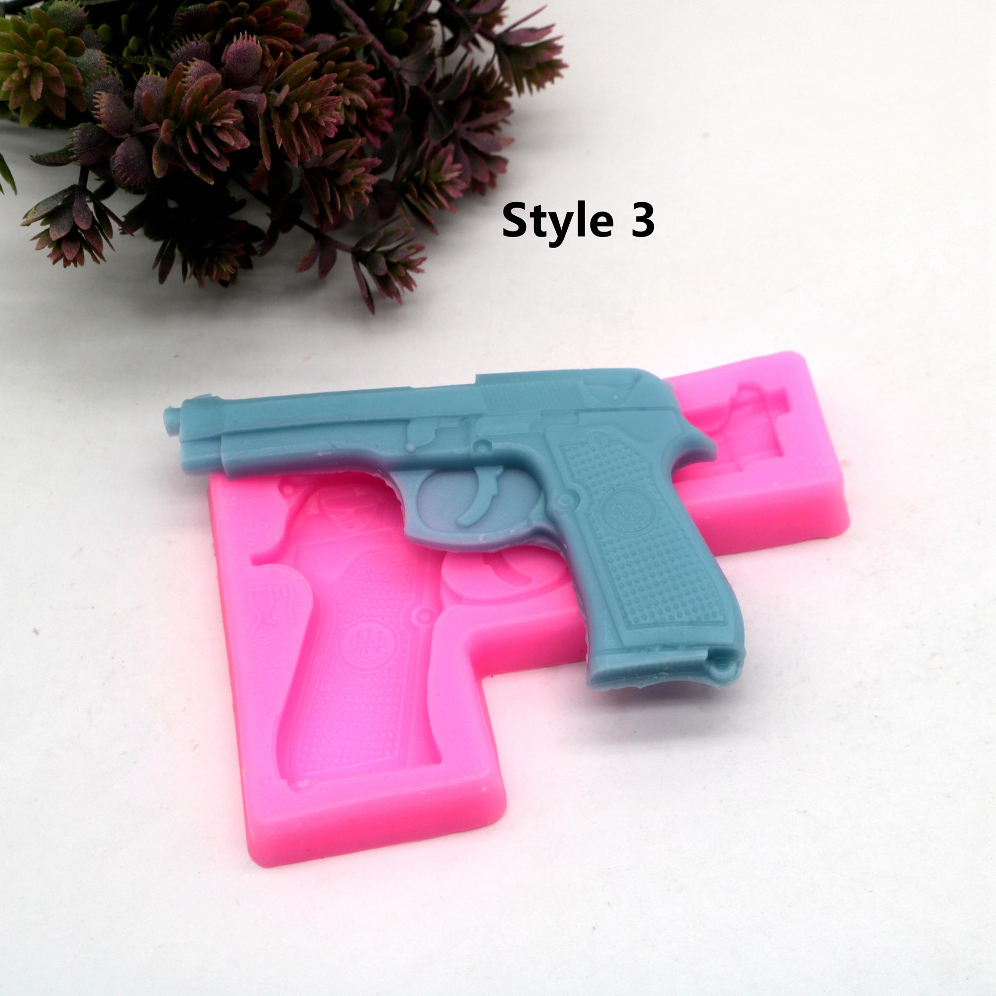 3d Silicone Assault Rifle Gun Chocolate Sugarcraft Mould Cake