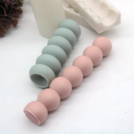 Beading Shaped Silicone Candle Mold  For Wax Scented Candles Making Tool 2 Style